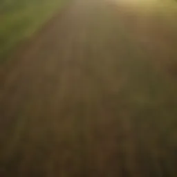 Aerial view of diverse agricultural fields showcasing modern farming techniques