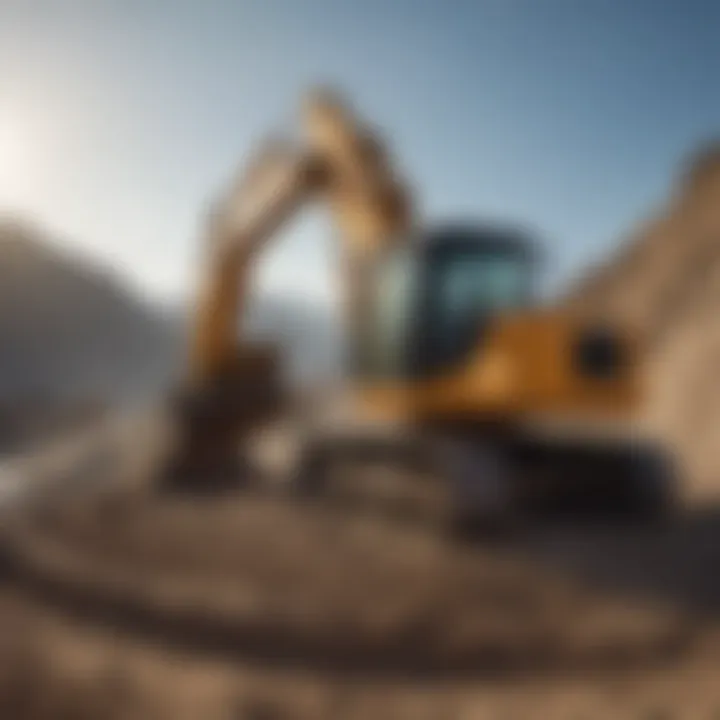 Excavator working on a construction site