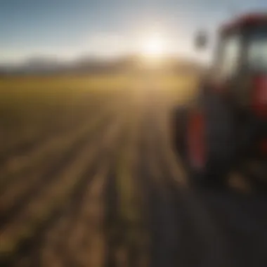 Innovative farming technology being demonstrated in the field.