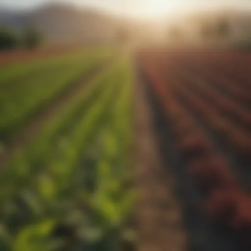 A vibrant field of crops in Washington State