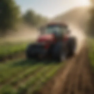 Technology's Role in Agriculture Illustration of technology influencing agricultural decision-making