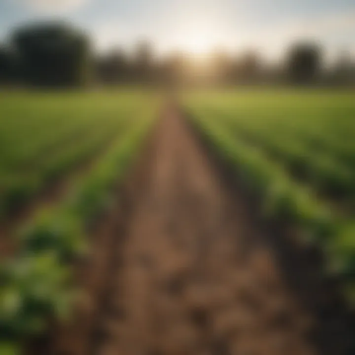 A lush agricultural field demonstrating biosafe terragrow principles.