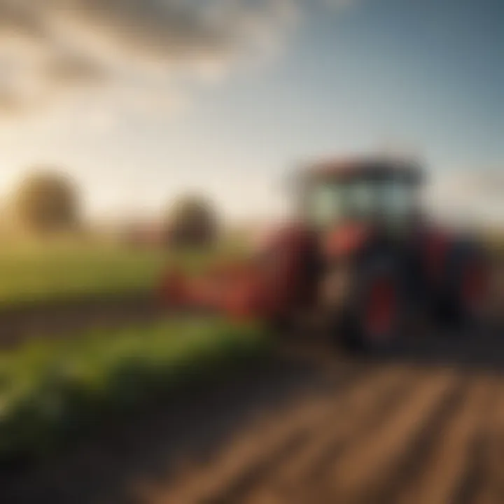 A vibrant farm landscape showcasing diverse crops and farming techniques.