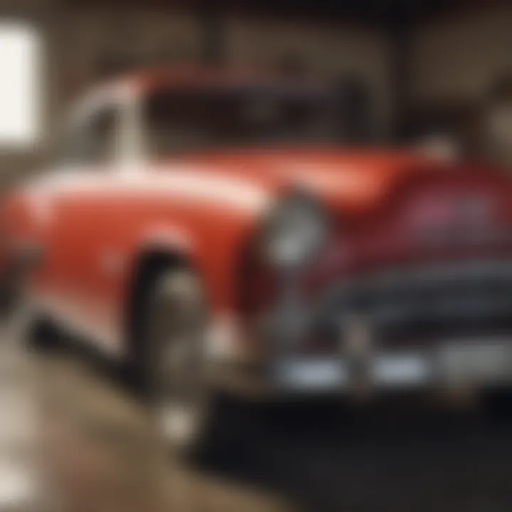 Restoration workshop in Greene with vintage automobiles