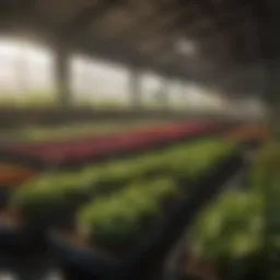 Dura trays in a vibrant nursery setting showcasing various plant species.
