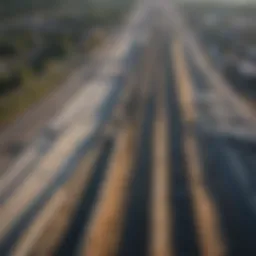 Aerial view of a modern transportation infrastructure project in Kentucky