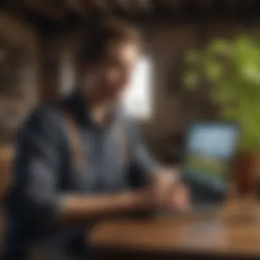 Mastering the Art of the Virtual Interview A young professional engaging in a virtual interview on a laptop