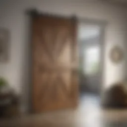 Elegant design of a barn sliding door showcasing premium hardware