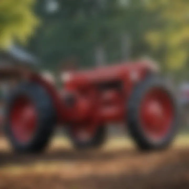 Community members gathered at a heritage tractor event