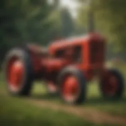 A vintage heritage tractor showcasing its timeless design