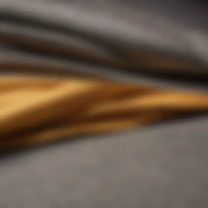 Close-up of different materials used in horse fly sheets