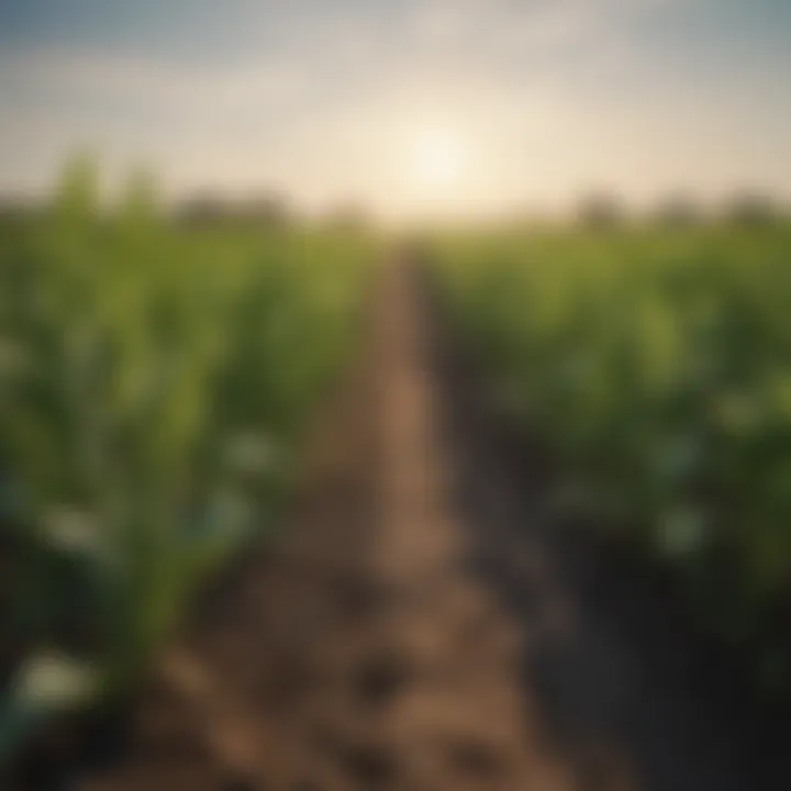 Close-up of thriving crops in an Indiana field