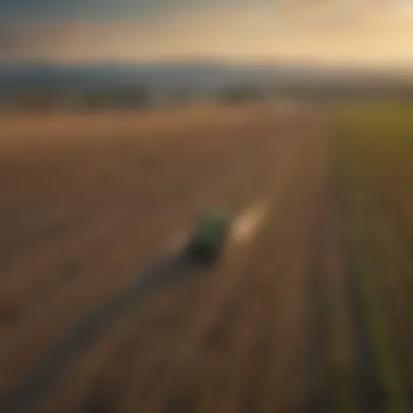 A panoramic view of Madera's agricultural landscape with John Deere presence