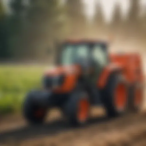 Kubota tractor working in an Oregon field