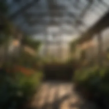 Greenhouse Illumination with Low Heat Light Bulbs A low heat light bulb illuminating a greenhouse with vibrant plants