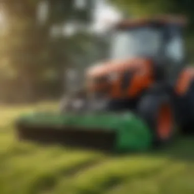 High-tech grass removal machine in action