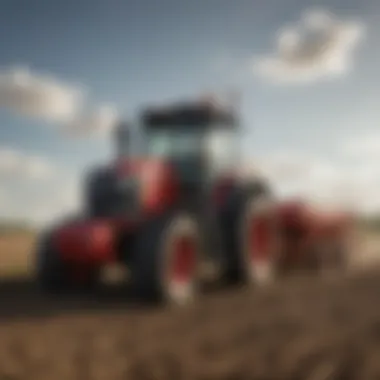 A field demonstrating the efficiency of Midland Tractors