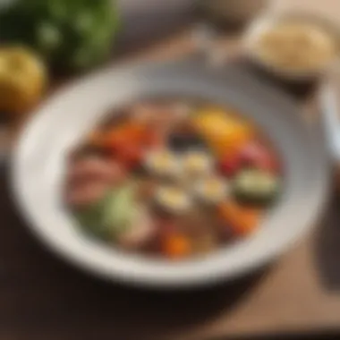 Essentials of a Balanced Diet A well-balanced plate highlighting various food groups essential for a healthy diet.