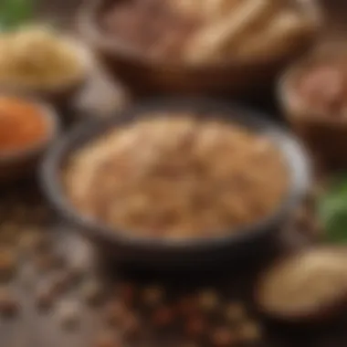 Nutritional Powerhouses: Grains, Legumes, and Nuts A collection of whole grains, legumes, and nuts emphasizing their health benefits.