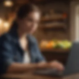 Woman exploring online job options on a laptop