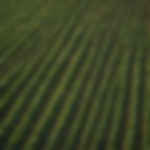 Lush green fields of an organic farm in Wisconsin