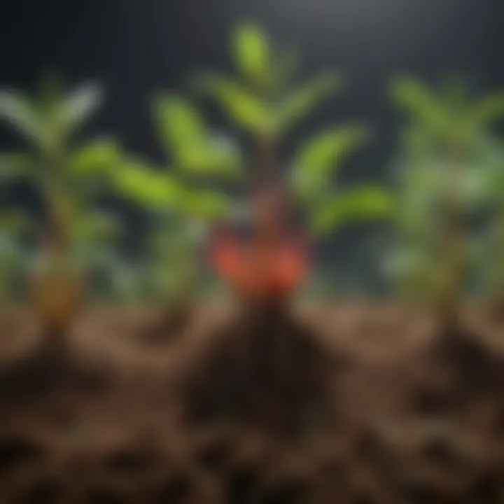 A diagram showing the growth stages of plants using rapid rooter technology