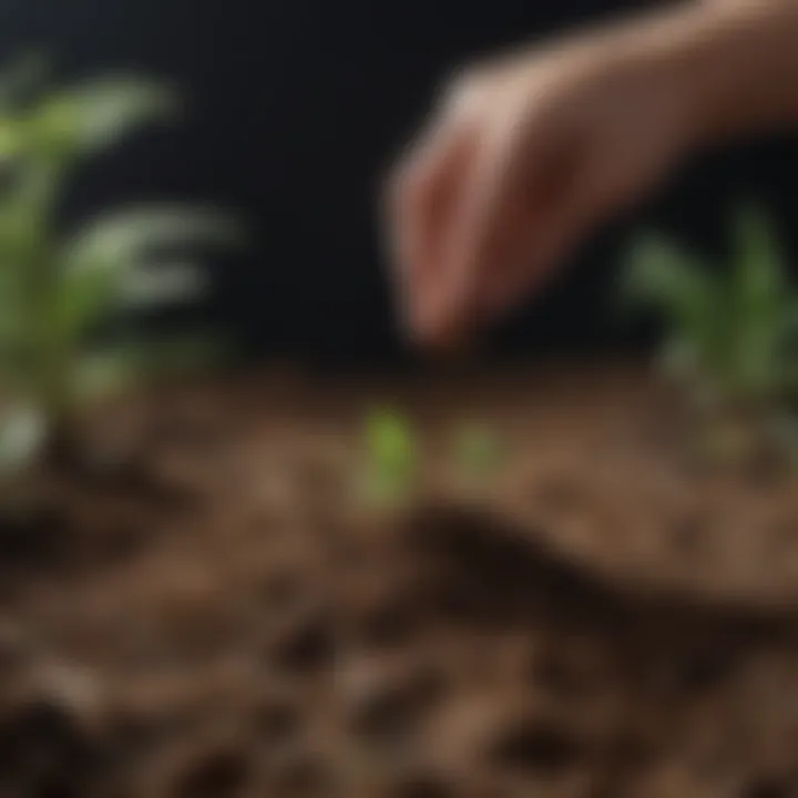 A researcher analyzing soil samples for nutrient composition