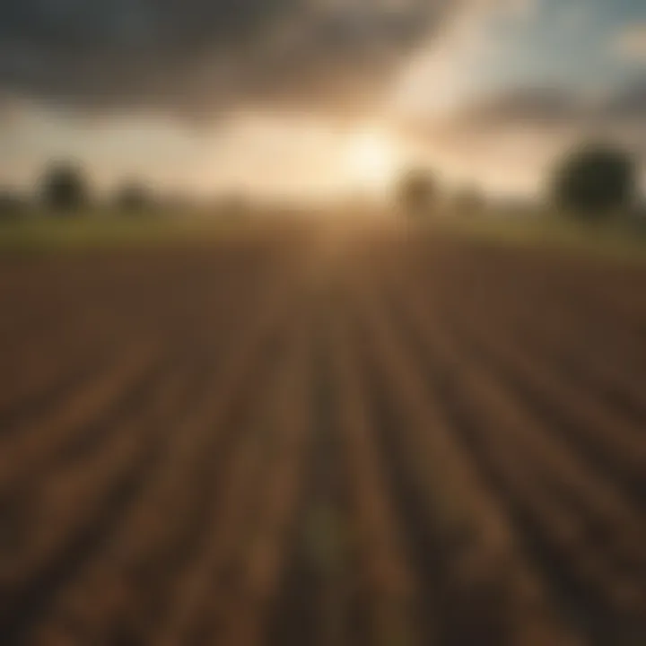 A picturesque landscape showcasing fields ready for cultivation