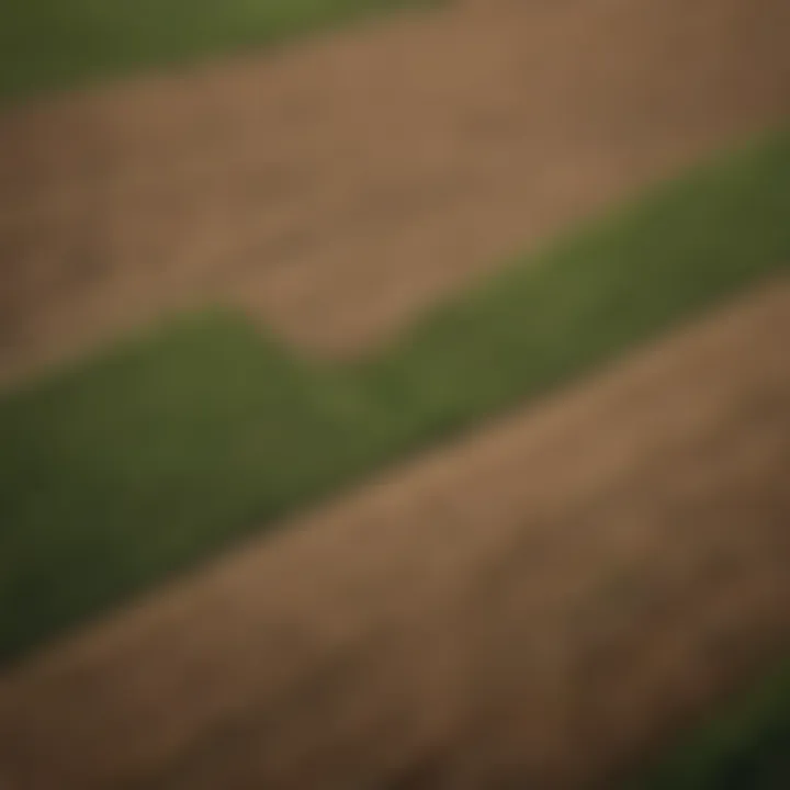 Aerial shot of agricultural fields demonstrating diverse land use patterns in Missouri