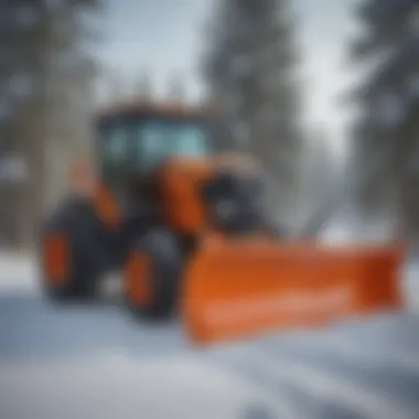 Types of Snow Plows for Sub Compact Tractors Different types of snow plows arranged in a display for comparison