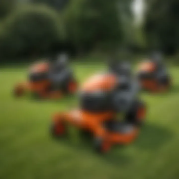 Side-by-side comparison of Ariens Precision Riding Lawn Mower with competitors