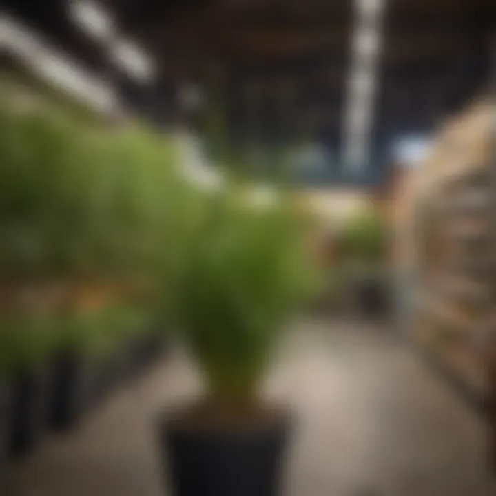 Citronella plants displayed at Lowe's store