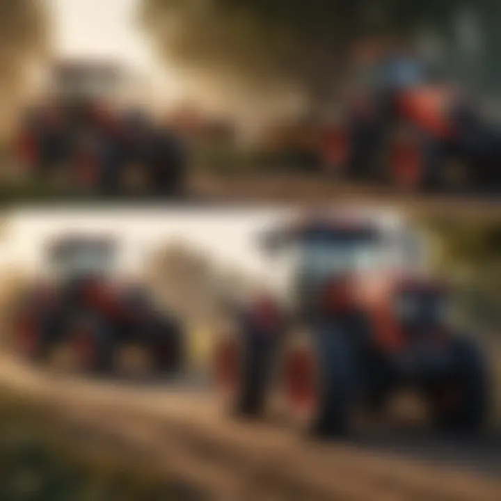 Comparison of various cab tractor models
