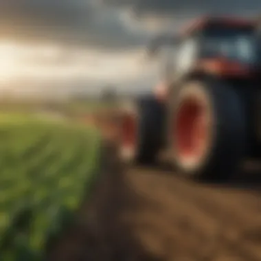 Technological Advancements in Agriculture Illustration of technology impact on agricultural practices
