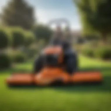Visual representation of turf management showcasing the effective use of a California trimmer bedknife.