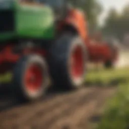 Detailed view of the advanced grass seed planter machine showcasing its features