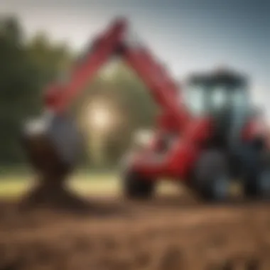 Mahindra Grapple Bucket in action on a farm