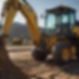 A well-maintained used backhoe ready for inspection