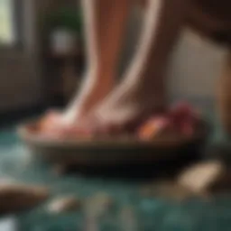 Luxurious foot spa experience with soothing elements