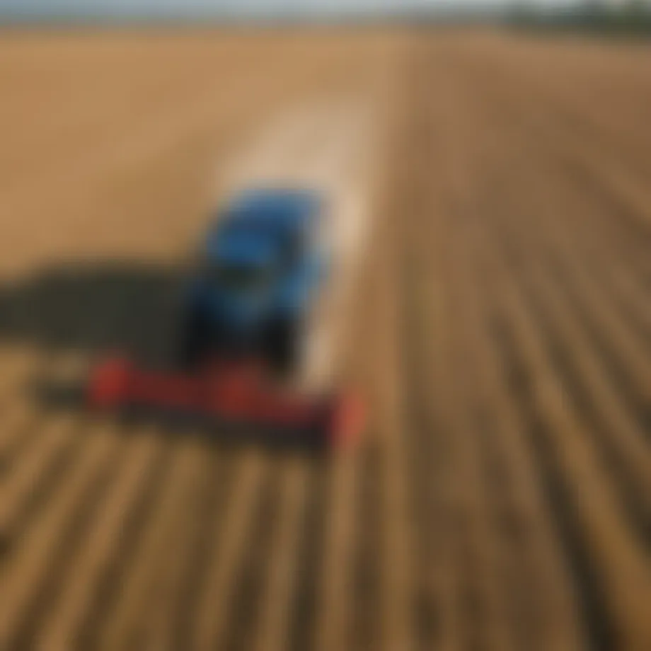 New Holland small baler in action in a sunny field
