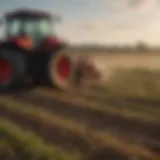 Tractor with advanced alarm system in a field