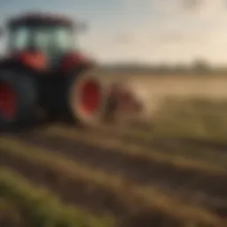 Tractor with advanced alarm system in a field
