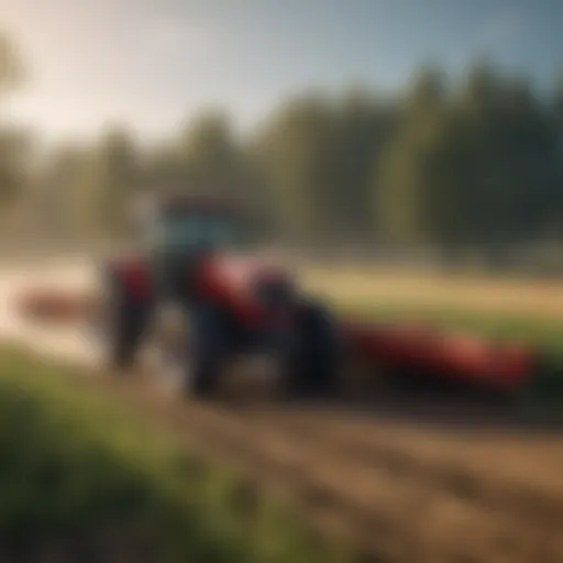 Tractor on a rural field