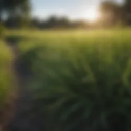 A vibrant green lawn showcasing Bermuda grass under the southern sun