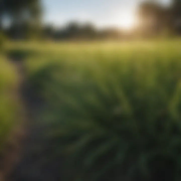 A vibrant green lawn showcasing Bermuda grass under the southern sun