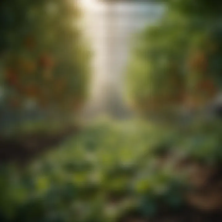 Illustration of various crops thriving in 5-gallon grow bags, showcasing diverse agricultural practices.