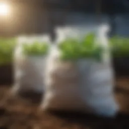 Durable material exemplifying the resilience of plastic grow bags in agriculture.
