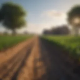 Rural landscape with crops