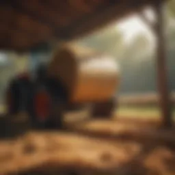 Modern bale wrapper in action showcasing efficiency in hay preservation