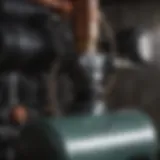 A close-up of a Boss Air Compressor showcasing its features